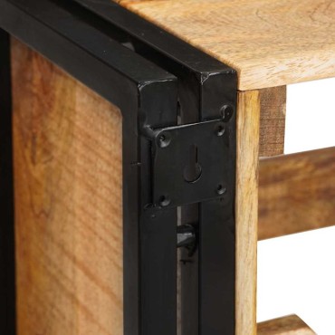 vidaXL Ράφι Κρασιού Καφέ 100x45x33cm Σταθερό Χοντρό Ξύλο Μάνγκο 1 τεμ.