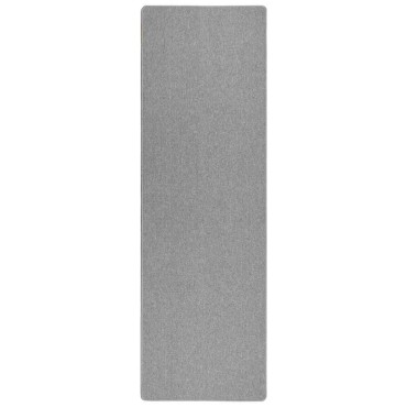 vidaXL Δερμάτινο Χαλί Ανοιχτό γκρι 80x500cm 100% Πολυπροπυλένιο