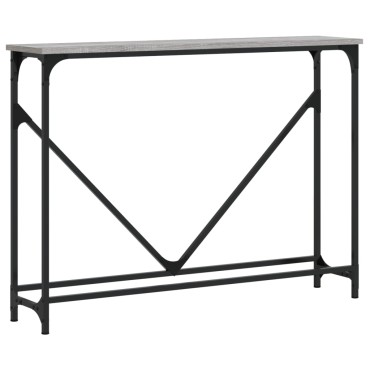 vidaXL Τραπέζι Κονσόλα Γκρι Sonoma 102x22,5x75cm Επεξεργ. Ξύλο 1 τεμ.