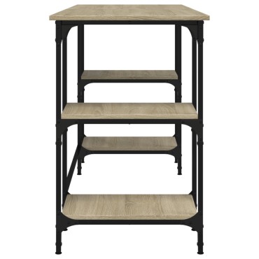 vidaXL Γραφείο Sonoma Δρυς 140x50x75cm Μέταλλο & Επεξεργασμένο Ξύλο 1 τεμ.