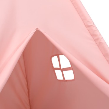vidaXL Σκηνή Teepee Παιδική Ροζ 120x120x150 εκ. Peach Skin με Σάκο