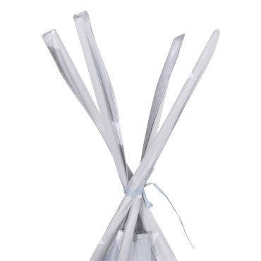 vidaXL Σκηνή Teepee Παιδική Γκρι 115x115x160 εκ. Πολυεστερική με Σάκο