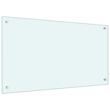 vidaXL Πλάτη κουζίνας 2 τμχ. Λευκό 90 x 50 cm σκληρυμένο γυαλί