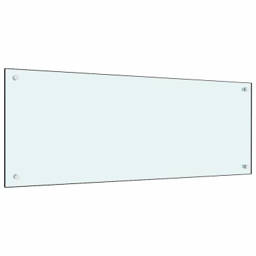vidaXL Πλάτη κουζίνας 2 τμχ. Λευκό 100 x 40 cm σκληρυμένο γυαλί