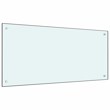 vidaXL Πλάτη κουζίνας 2 τμχ. Λευκό 100 x 50 cm σκληρυμένο γυαλί