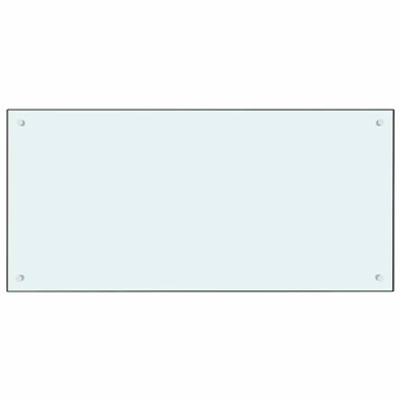 vidaXL Πλάτη κουζίνας 2 τμχ. Λευκό 100 x 50 cm σκληρυμένο γυαλί