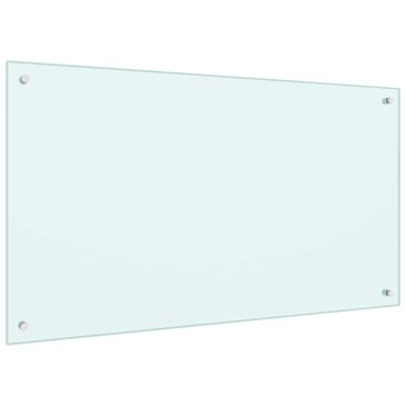 vidaXL Πλάτη κουζίνας 2 τμχ. Λευκό 100 x 60 cm σκληρυμένο γυαλί
