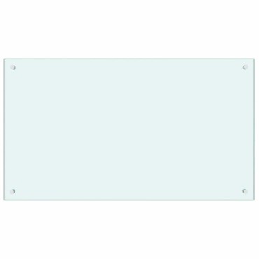 vidaXL Πλάτη κουζίνας 2 τμχ. Λευκό 100 x 60 cm σκληρυμένο γυαλί