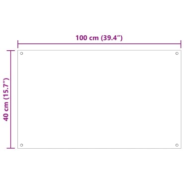 vidaXL Πλάτη κουζίνας 2 τμχ. Διαφανές 100 x 40 cm σκληρυμένο γυαλί