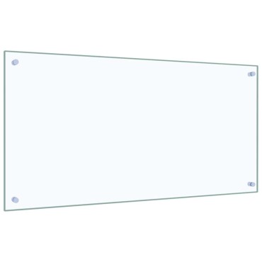vidaXL Πλάτη κουζίνας 2 τμχ. Διαφανές 100 x 50 cm σκληρυμένο γυαλί