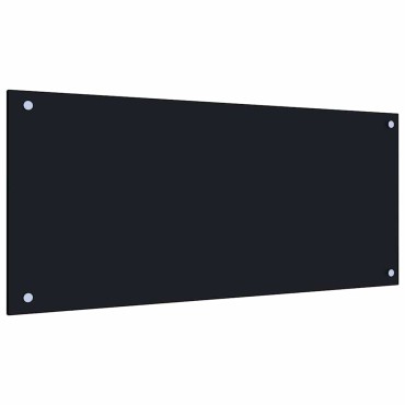 vidaXL Πλάτη κουζίνας 2 τμχ. Μαύρο 90 x 40 cm σκληρυμένο γυαλί