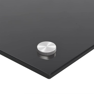 vidaXL Πλάτη κουζίνας 2 τμχ. Μαύρο 90 x 50 cm σκληρυμένο γυαλί
