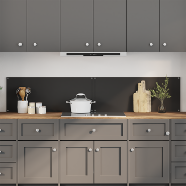vidaXL Πλάτη κουζίνας 2 τμχ. Μαύρο 100 x 40 cm σκληρυμένο γυαλί