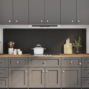 vidaXL Πλάτη κουζίνας 2 τμχ. Μαύρο 100 x 60 cm σκληρυμένο γυαλί