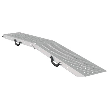 vidaXL Πτυσσόμενη ράμπα 200kg ανά ράμπα 2 pcs Ασημί 166 x 23 x 4,5 εκ