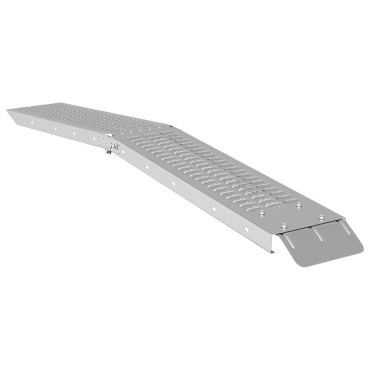 vidaXL Πτυσσόμενη ράμπα 200kg ανά ράμπα 2 pcs Ασημί 166 x 23 x 4,5 εκ