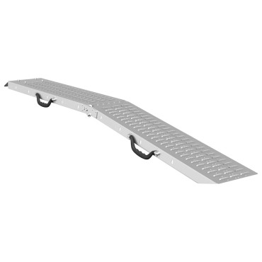 vidaXL Πτυσσόμενη ράμπα 200kg ανά ράμπα 2 pcs Ασημί 186 x 23 x 4,5 εκ