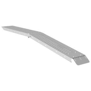 vidaXL Πτυσσόμενη ράμπα 200kg ανά ράμπα 2 pcs Ασημί 186 x 23 x 4,5 εκ
