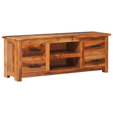 vidaXL Έπιπλο Τηλεόρασης 110x30x40cm από Μασίφ Ξύλο