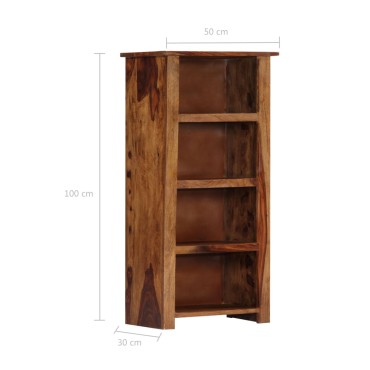 vidaXL Βιβλιοθήκη 50x30x100cm από Μασίφ Ξύλο 1 τεμ.