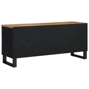 vidaXL Έπιπλο Τηλεόρασης 105x33,5x46cm Μασίφ Ξύλο Μάνγκο & Επεξ. Ξύλο