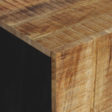 vidaXL Έπιπλο Τηλεόρασης 105x33,5x46cm Μασίφ Ξύλο Μάνγκο & Επεξ. Ξύλο