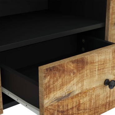 vidaXL Έπιπλο Τηλεόρασης 105x33,5x46cm Μασίφ Ξύλο Μάνγκο & Επεξ. Ξύλο