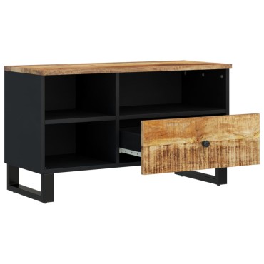 vidaXL Έπιπλο Τηλεόρασης 80x33x46cm Μασίφ Ξύλο Μάνγκο & Επεξ. Ξύλο