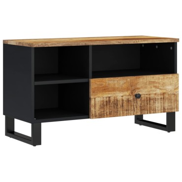 vidaXL Έπιπλο Τηλεόρασης 80x33x46cm Μασίφ Ξύλο Μάνγκο & Επεξ. Ξύλο