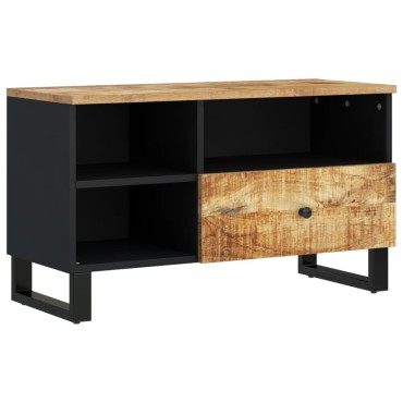 vidaXL Έπιπλο Τηλεόρασης 80x33x46cm Μασίφ Ξύλο Μάνγκο & Επεξ. Ξύλο