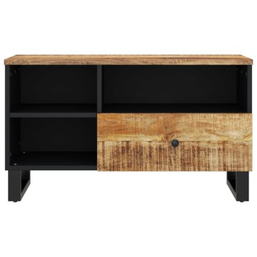 vidaXL Έπιπλο Τηλεόρασης 80x33x46cm Μασίφ Ξύλο Μάνγκο & Επεξ. Ξύλο