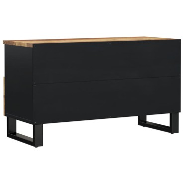 vidaXL Έπιπλο Τηλεόρασης 80x33x46cm Μασίφ Ξύλο Μάνγκο & Επεξ. Ξύλο