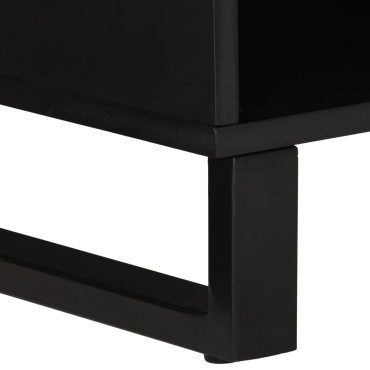 vidaXL Έπιπλο Τηλεόρασης 80x33x46cm Μασίφ Ξύλο Μάνγκο & Επεξ. Ξύλο