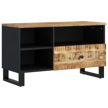 vidaXL Έπιπλο Τηλεόρασης 80x33x46cm Μασίφ Ξύλο Μάνγκο & Επεξ. Ξύλο