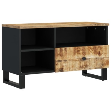 vidaXL Έπιπλο Τηλεόρασης 80x33x46cm Μασίφ Ξύλο Μάνγκο & Επεξ. Ξύλο