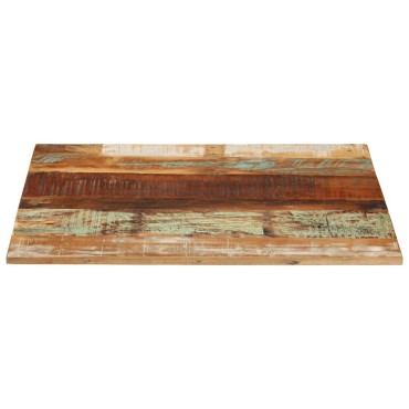 vidaXL Επιφάνεια Τραπεζιού Ορθ. 70x80cm 15-16 χιλ Μασίφ Ανακ. Ξύλο 1 τεμ.