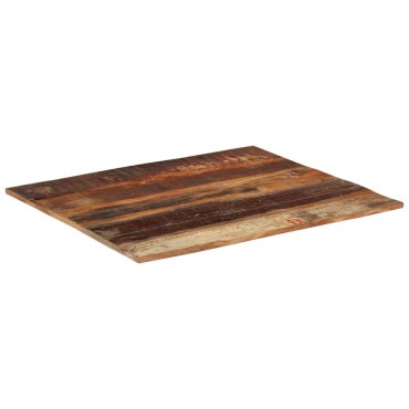 vidaXL Επιφάνεια Τραπεζιού Ορθ. 70x80cm 15-16 χιλ Μασίφ Ανακ. Ξύλο 1 τεμ.