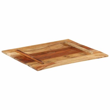 vidaXL Επιφάνεια Τραπεζιού Ορθ. 70x80cm 15-16 χιλ Μασίφ Ανακ. Ξύλο 1 τεμ.