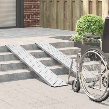 vidaXL Ράμπα φόρτωσης 200 kg Ασημί 159 x 23 x 5 cm