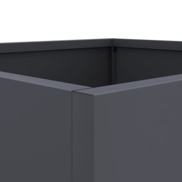 vidaXL Ζαρντινιέρες 2 τεμ. Ανθρακί 49x47x46εκ από Χάλυβα