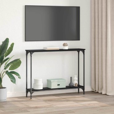 vidaXL Τραπέζι κονσόλας Μαύρη Οξυά 100x22,5x75 εκ 1 τεμ.