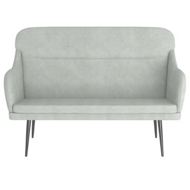 vidaXL Πάγκος Ανοιχτό Γκρι 110x76x80cm Βελούδινος 1 τεμ.