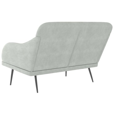 vidaXL Πάγκος Ανοιχτό Γκρι 110x76x80cm Βελούδινος 1 τεμ.