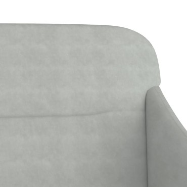 vidaXL Πάγκος Ανοιχτό Γκρι 110x76x80cm Βελούδινος 1 τεμ.