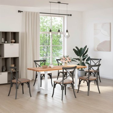 vidaXL Πόδια Τραπεζαρίας 2 τεμ. Λευκά 50x(72-73)cm Ατσάλι