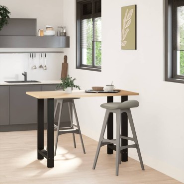 vidaXL Πόδια Τραπεζιού Μπαρ 2 τεμ. Μαύρα 60x(90-91)cm Ατσάλι