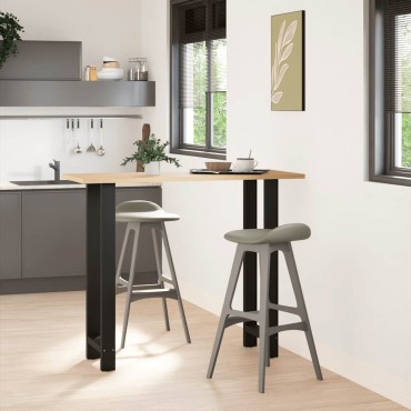 vidaXL Πόδια Τραπεζιού Μπαρ 2 τεμ. Μαύρα 40x (110-111)cm Ατσάλι
