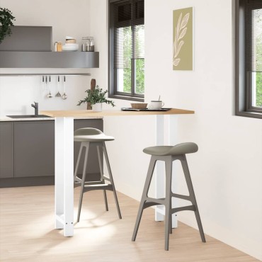 vidaXL Πόδια Τραπεζιού Μπαρ 2 τεμ. Λευκά 40x (110-111)cm Ατσάλι
