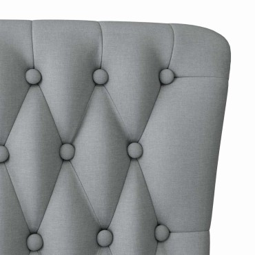 vidaXL Καναπέ με κουβέρτα Ανοιχτό γκρι 56,5 x 70 x 110 εκ ύφασμα