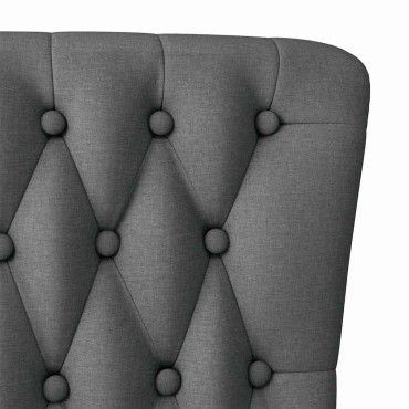 vidaXL Καναπέ με κουβέρτα Σκούρο Γκρι 56,5 x 70 x 110 εκ ύφασμα